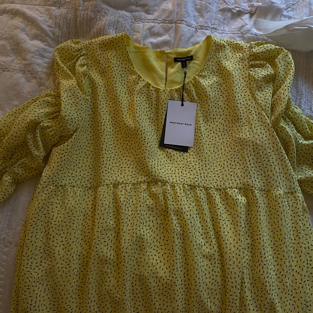 Who What Wear Mini Yellow Dress